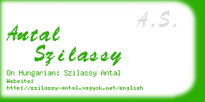 antal szilassy business card